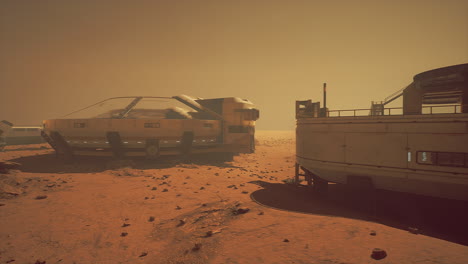 una base marciana futurista