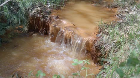 Una-Corriente-Oxidada-Que-Contiene-Grandes-Cantidades-De-Hierro-Y-Azufre-Desciende-Por-La-Cascada-Para-Capturar-Y-Filtrar-Partículas.