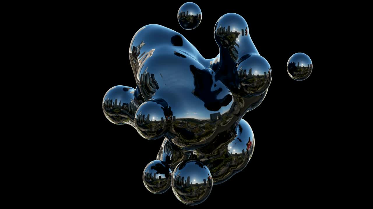 animación líquida de metal fluido abstracto sin costuras