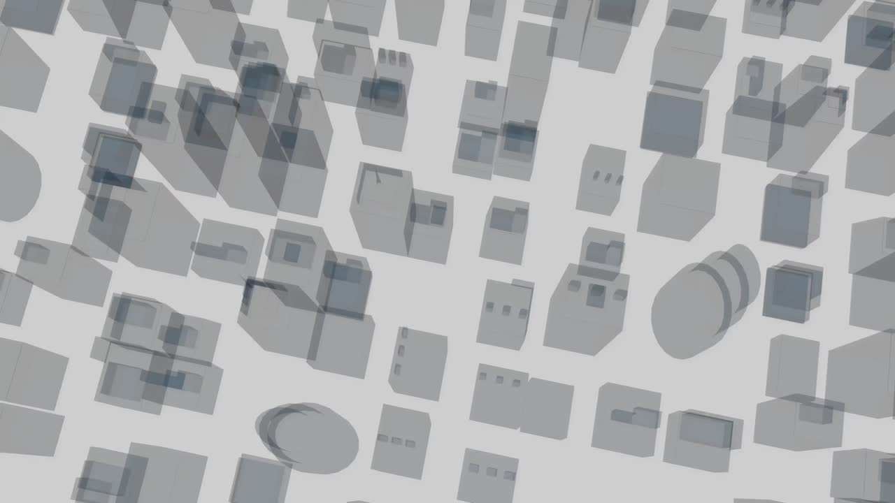 dibujo arquitectónico 3d del paisaje urbano 4k