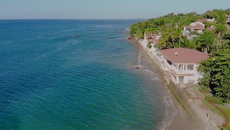 Aerial-footage-of-a-Resort-near-the-beach