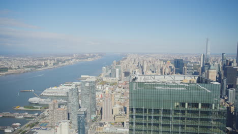 new york city skyline aerial view