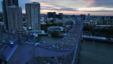 close up inspection shot of story bridge