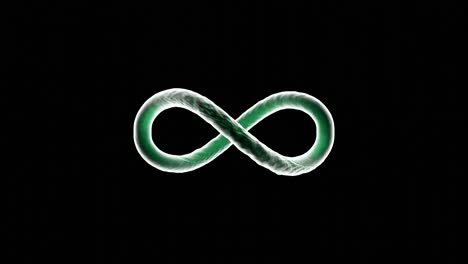 green and white infinity symbol