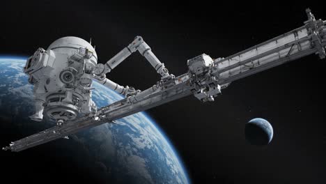 exploring new frontiers: the spectacular journey of a futuristic space station orbiting earth, capturing the beauty of our planet and beyond in stunning detail