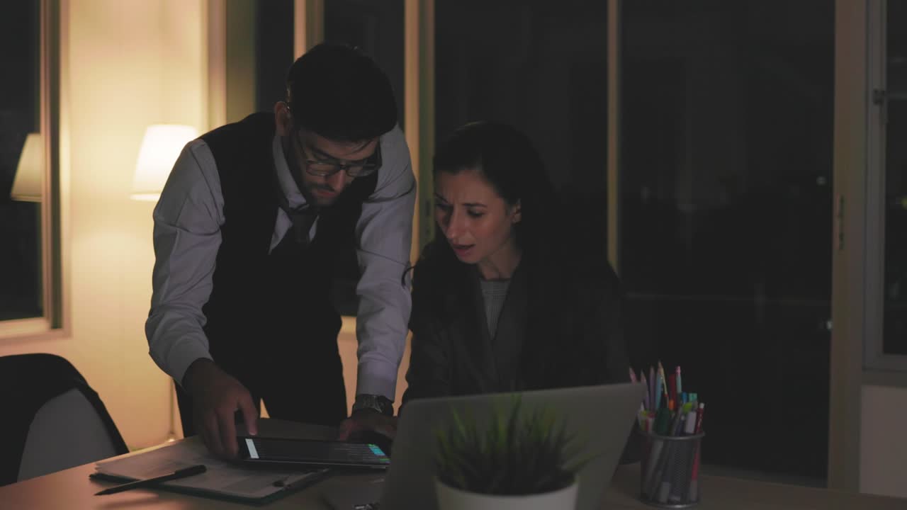 Caucasian business people wear suit discussing brainstorming meeting