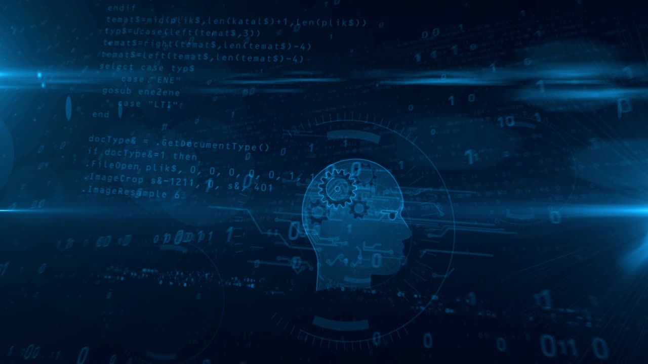 inteligencia artificial abstracta animación de túnel en bucle