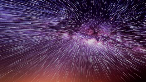 time lapse of beautiful spiral star trails. vortex star trails.