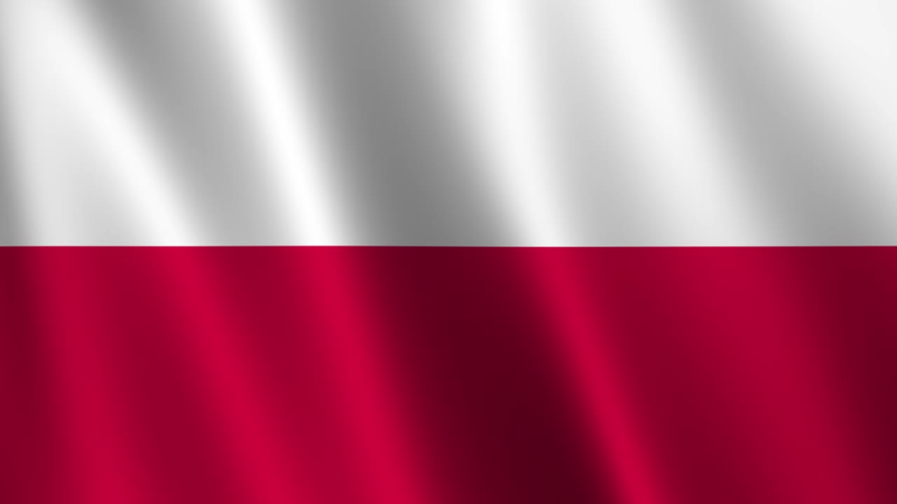 Развевающийся флаг Польши.