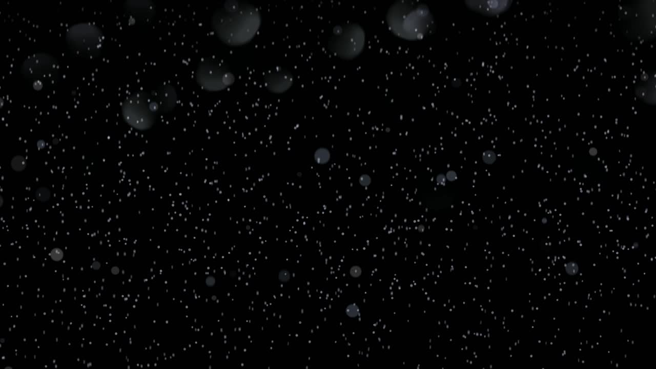 비주얼 이트, vfx, 백색 입자, 검은 바탕에 천천히 내리는 눈, 2d 애니메이션