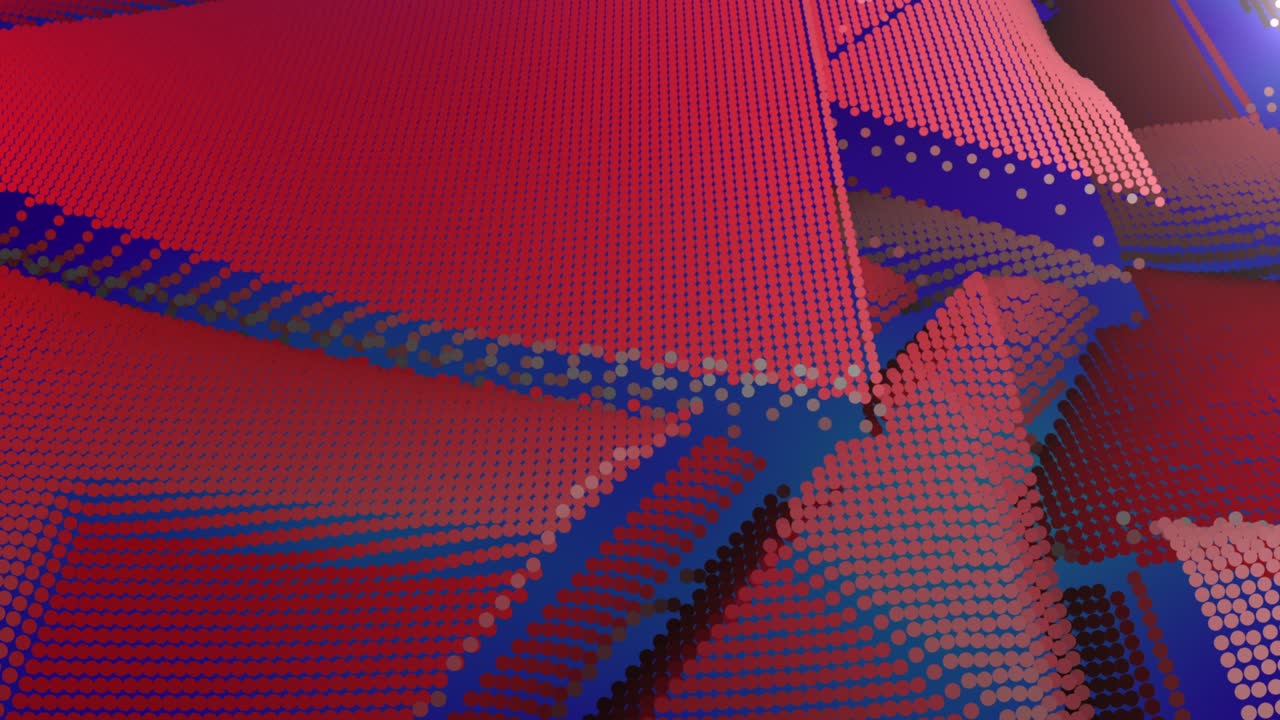 Animated multicolored background of round particles
