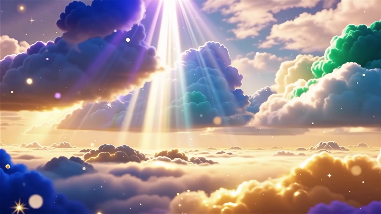 Christian Heavenly Light Worship Background