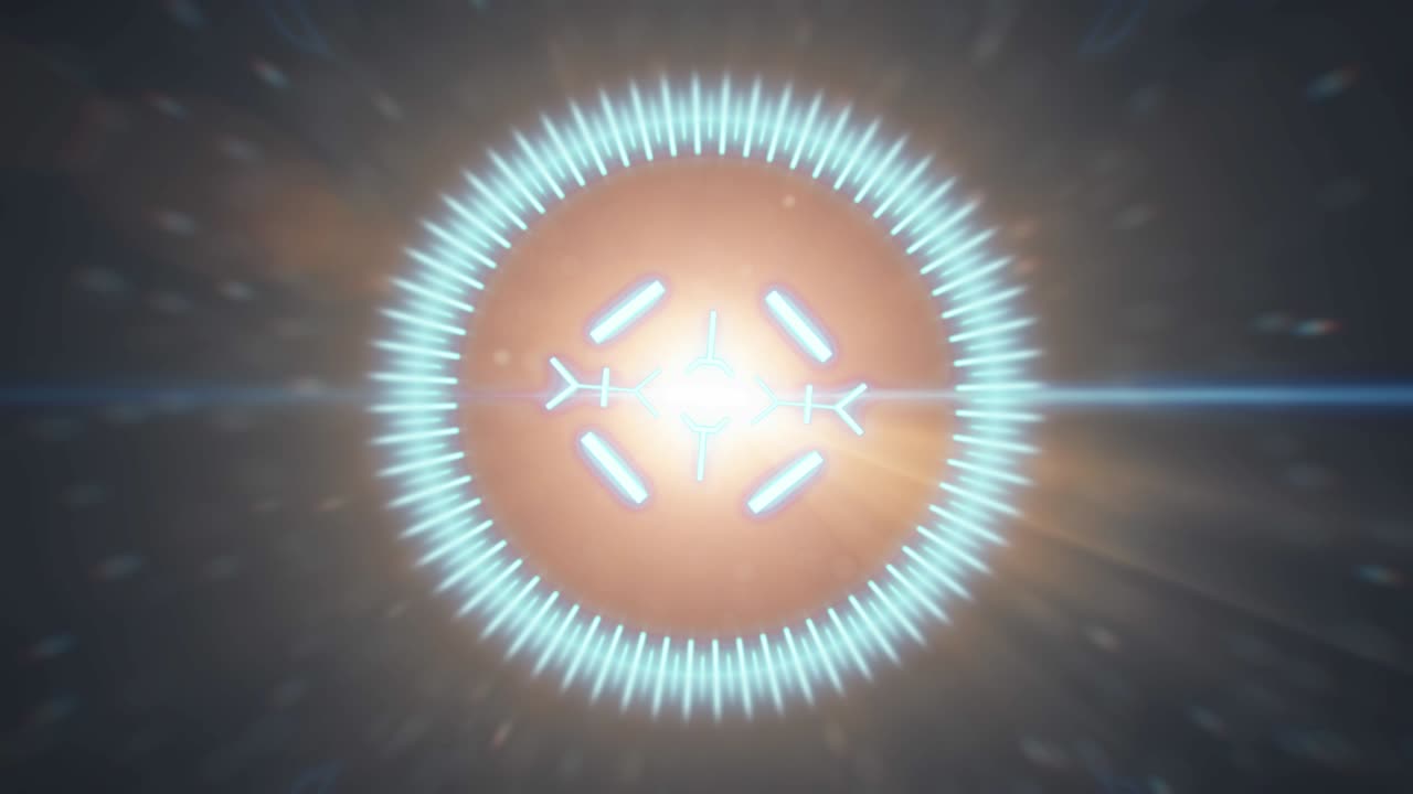 아나모프 하이라이트의 배경으로 표적의 2d hud 애니메이션