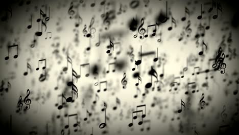 abstract animated background with colorful music notes. loop