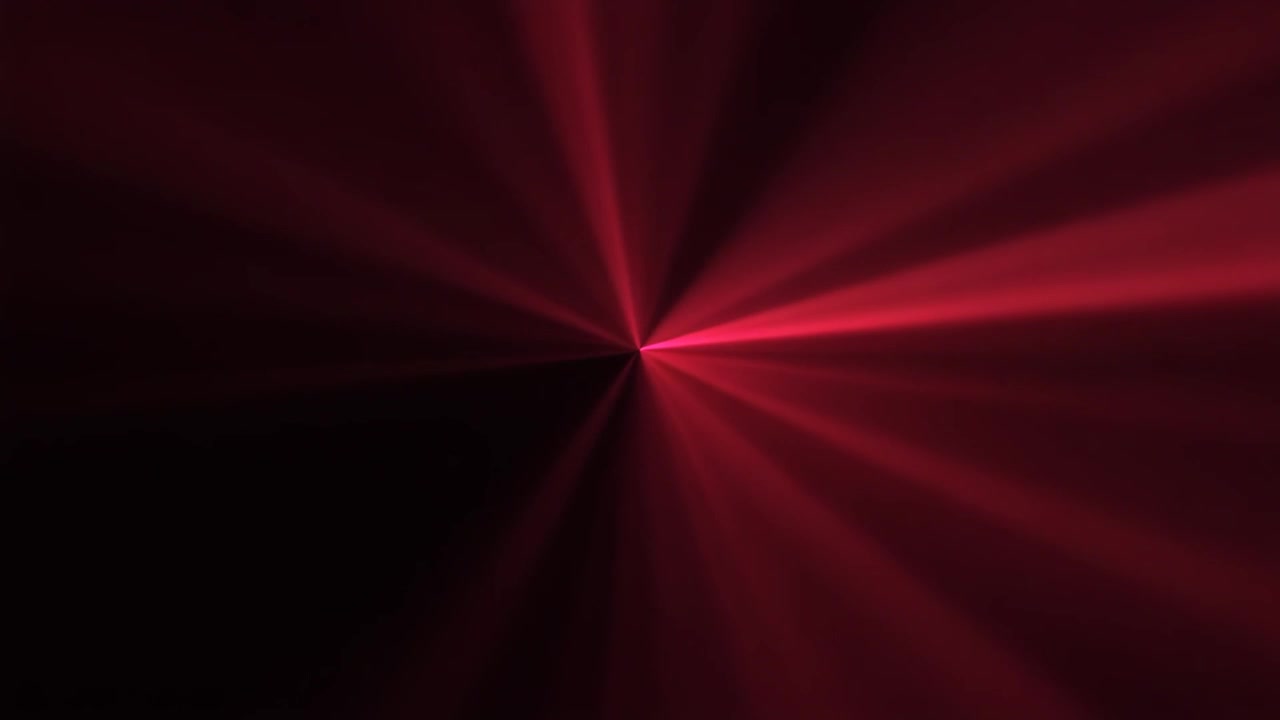 Abstract Red Light Rays Rotating on Dark Background