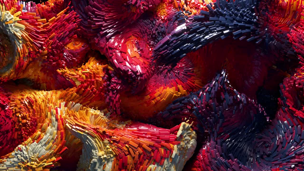 diseño geométrico 3d abstractamente colorido