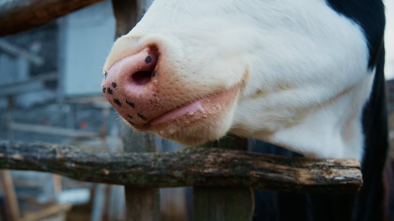 소의 얼굴의 클로즈업