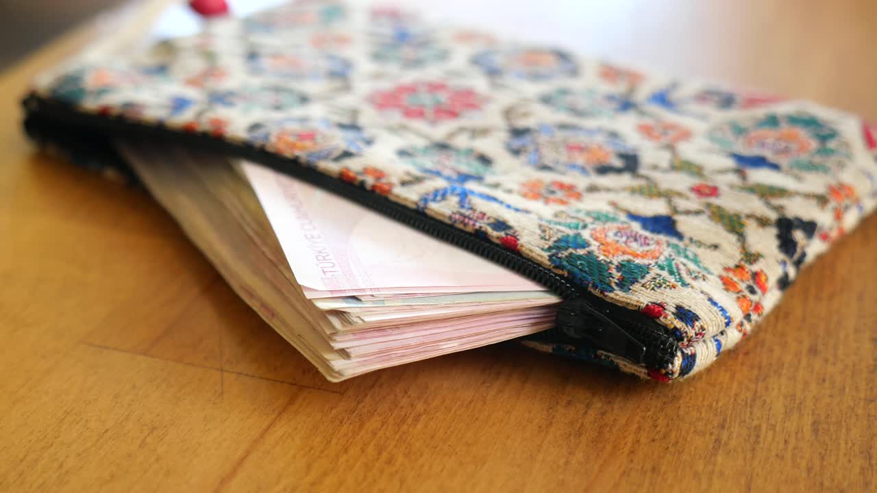 Turkish Lira in a Wallet