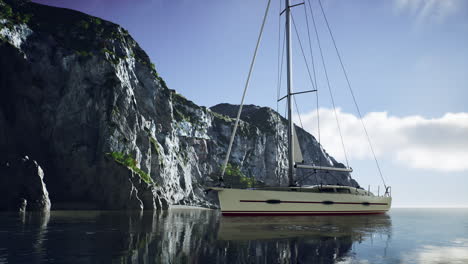 yacht-in-the-sea-with-greeny-rocky-island