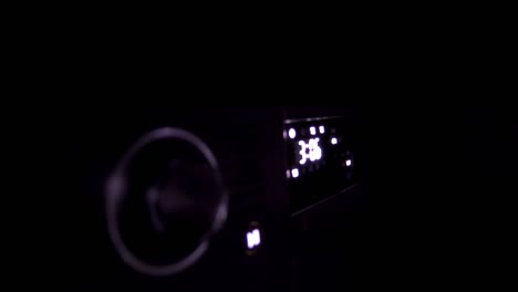 closer look of the digital clock on the radio