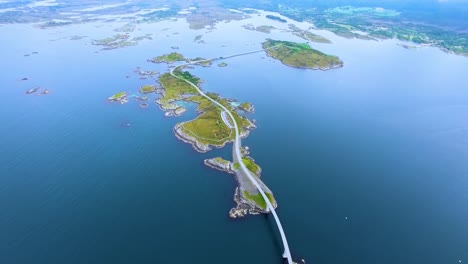 atlantic ocean road aerial footage norway