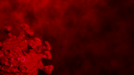 coronavirus abstracto que se mueve en la célula del virus - gráficos en movimiento (bucle)