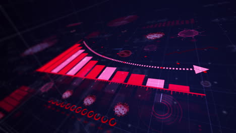 animation of coronavirus statistical data processing