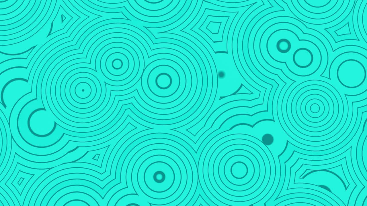 Abstract Geometric Pattern of Circles in Blue Green