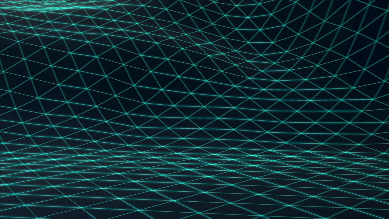 Abstract geometric background with moving digital landscape or waves.