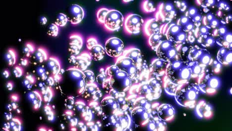 glowing spheres in abstract 3d design