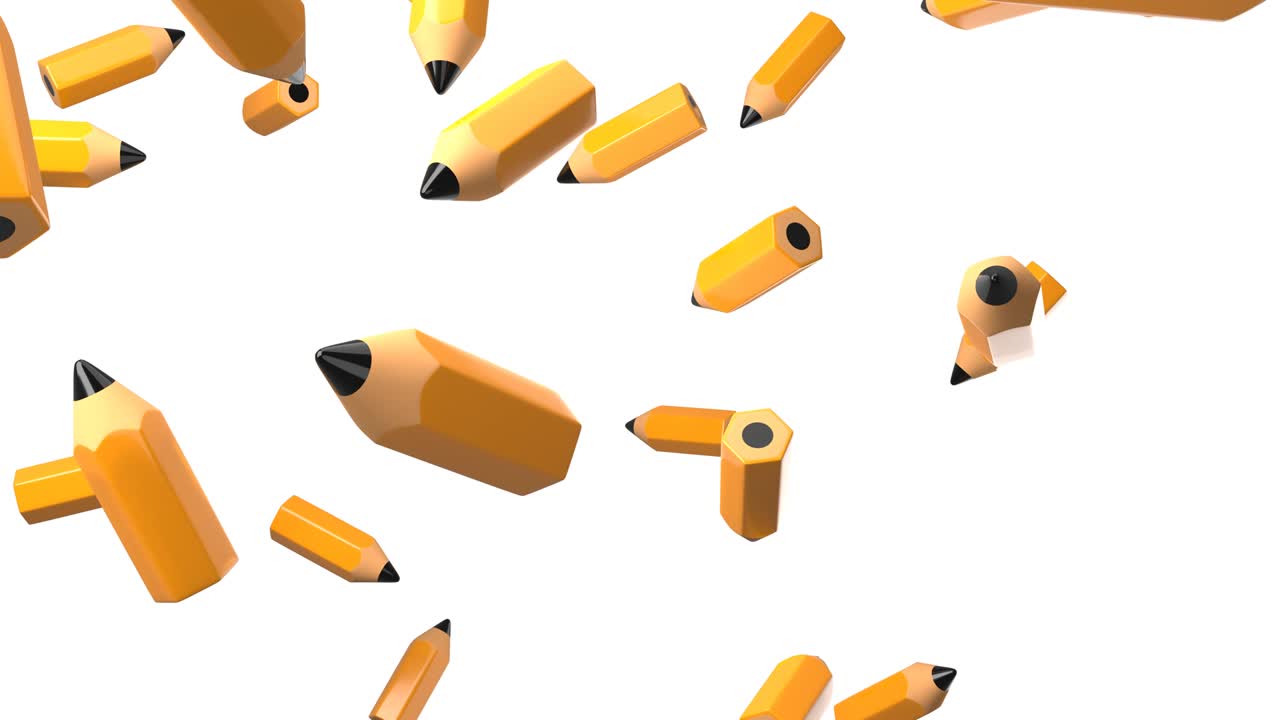 lápices sobre un fondo blanco.