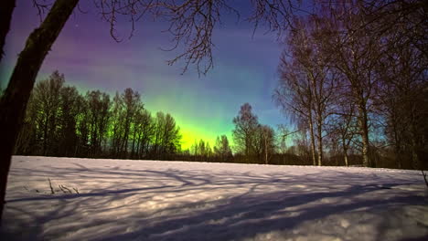 green light illuminate night sky