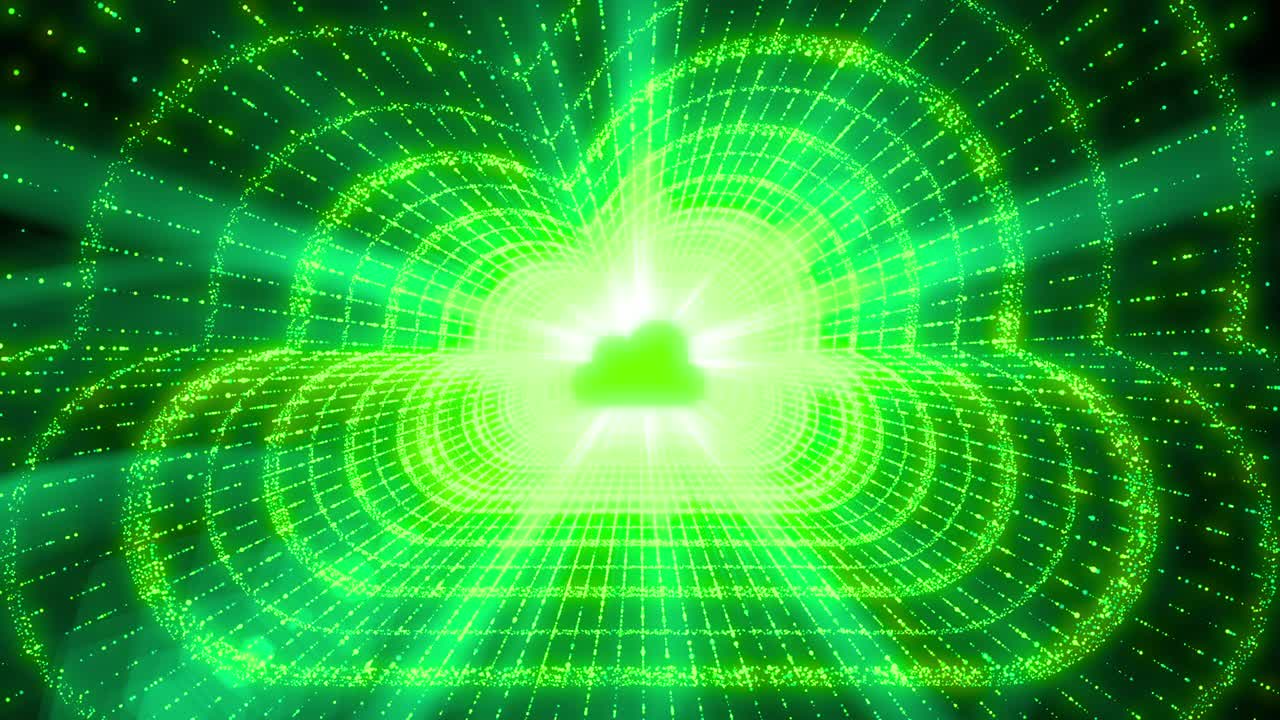 구름 모양 빛 반이는 스트로크 네온 박이는 입자 루프 애니메이션