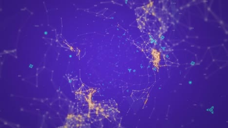 líneas asimétricas y símbolos futuristas
