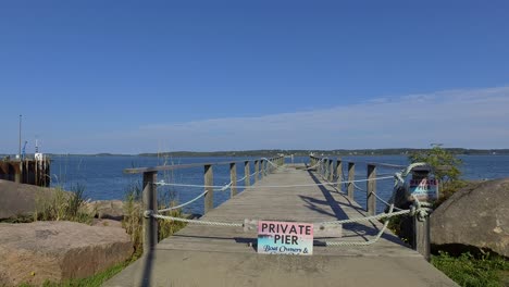 private pier on calm water