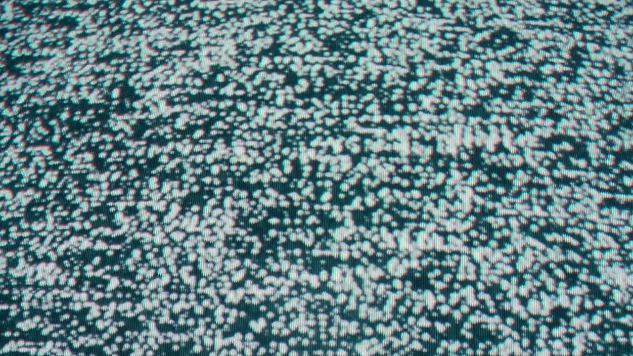 Static Noise on Retro TV Screen
