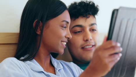 Home,-smile-and-couple-with-a-tablet