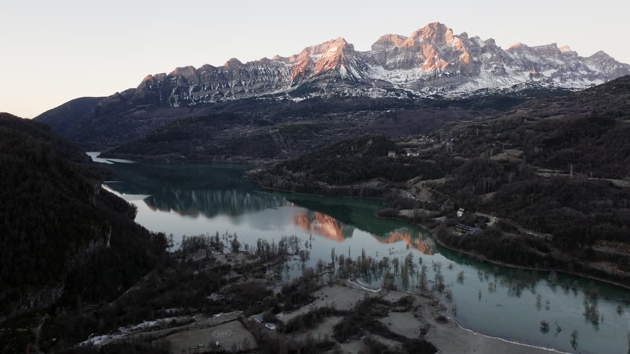 Winter Sunrise over Alpine Lake
