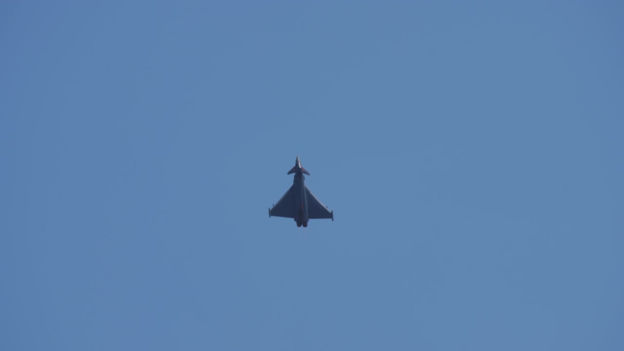 Fighter Jet Flying in Blue Sky
