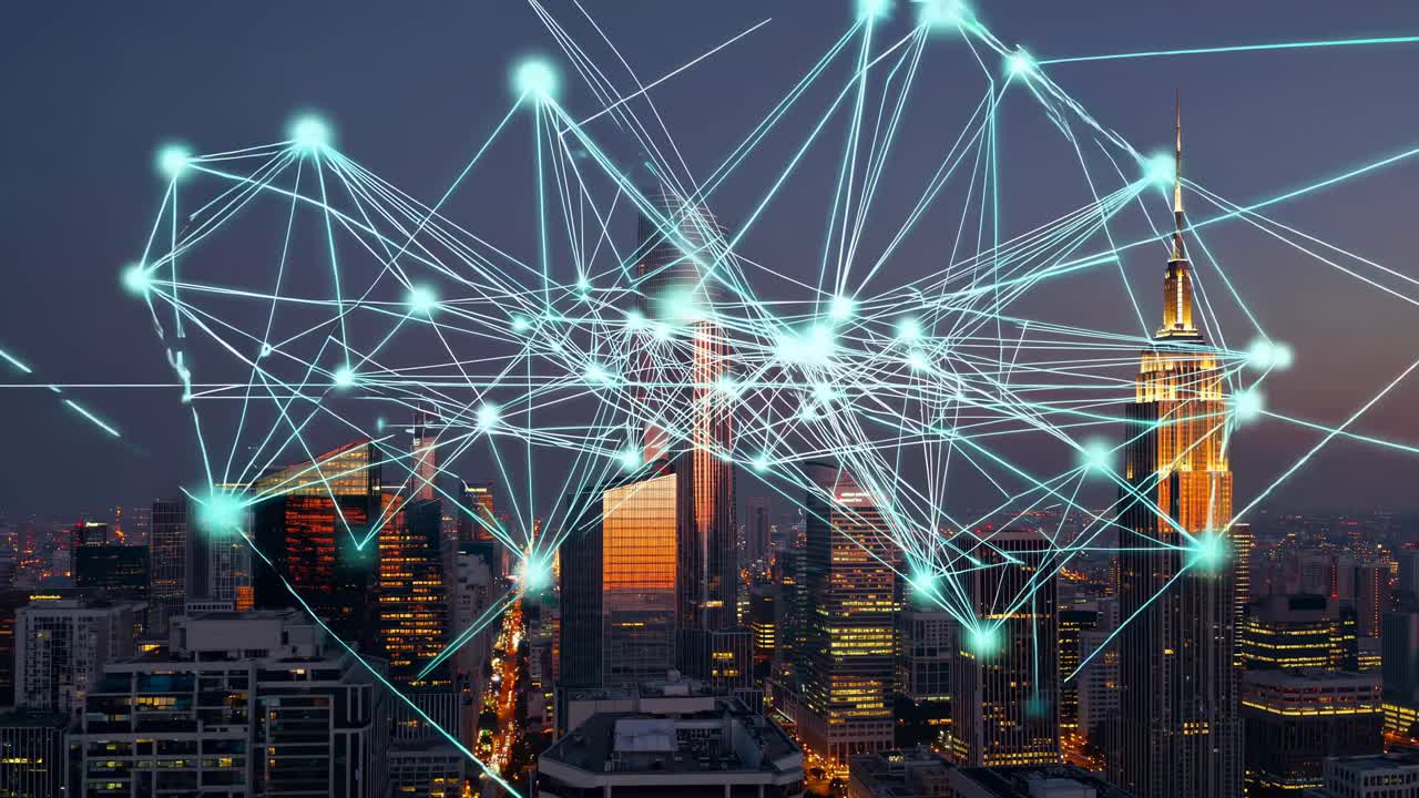 Global Connectivity in the Night City