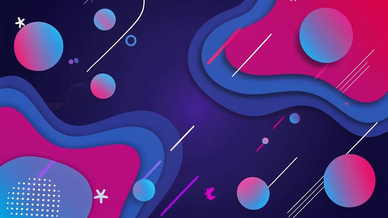 Abstract Animated Background with Dynamic Shapes and Gradients