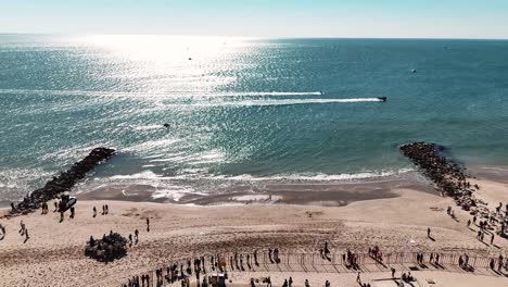 abrivado event on the shores of palavas-les-flots, france