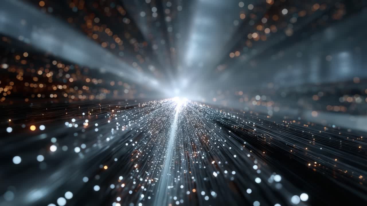 A Stunning Visual Journey Through Light and Particles, Capturing the Essence of Motion and Depth in a Captivating Cosmic Scene