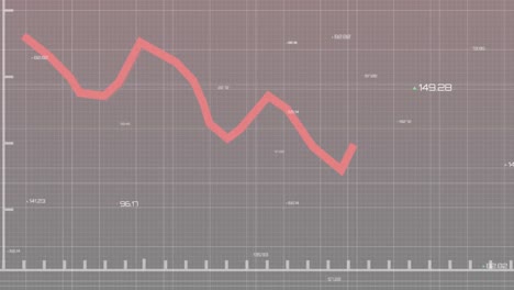 animación del procesamiento de datos financieros sobre un fondo oscuro