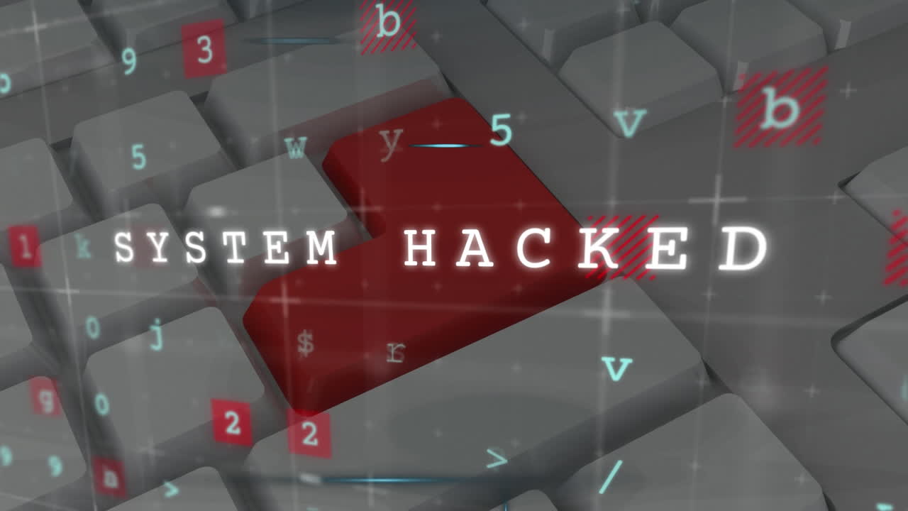 Animation of data processing over keyboard