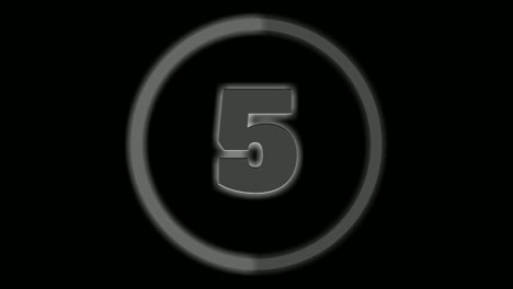 countdown animation number 10 to 1 on black background.4k