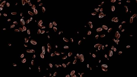 super slow motion shot of crashing coffee beans on brown loop background.