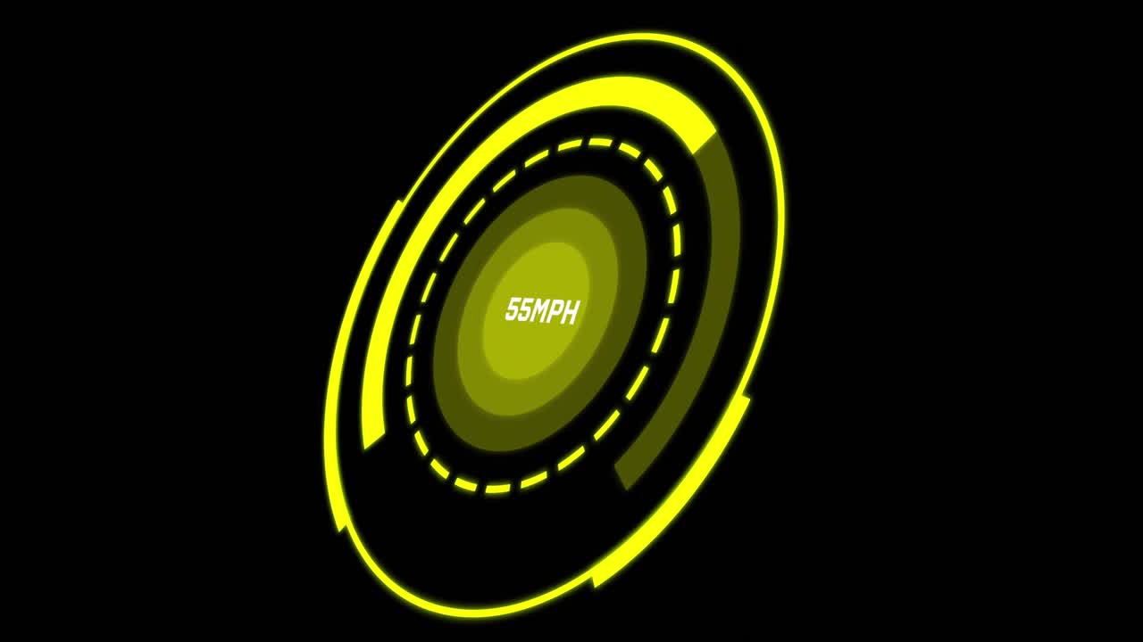 animación del velocímetro del coche sobre un fondo negro