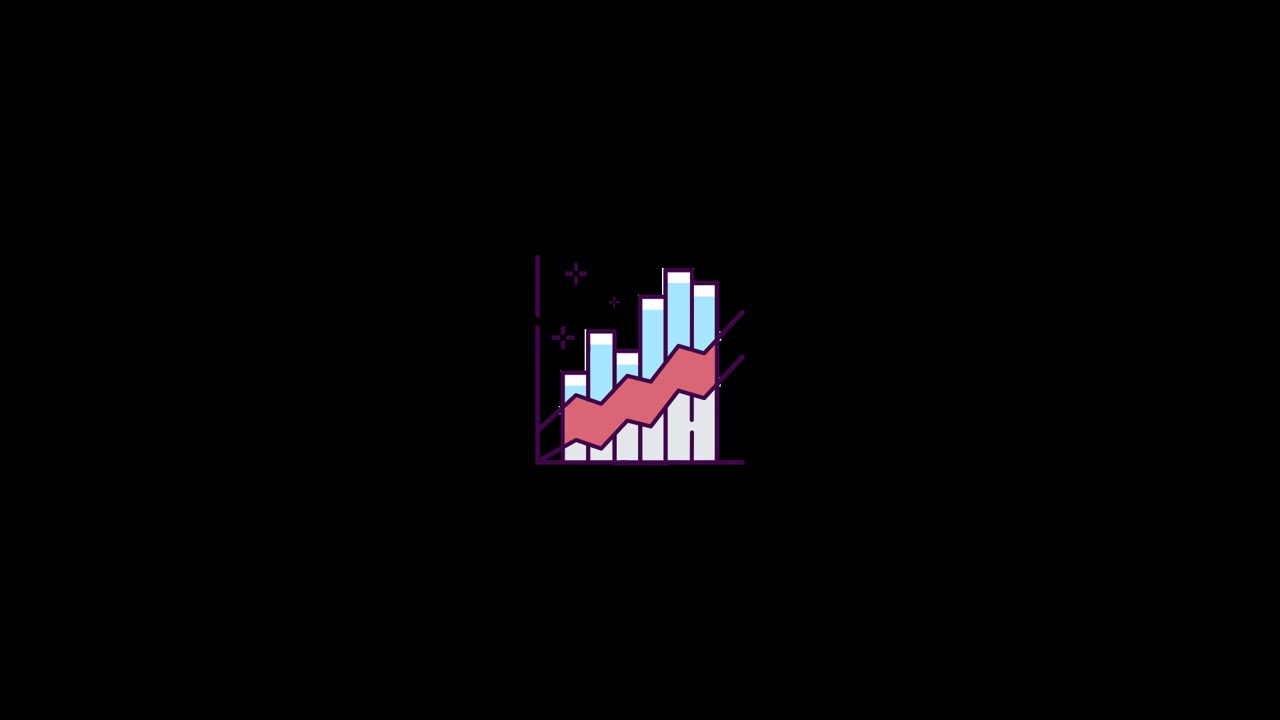 Mixed chart Icon Animation Alpha