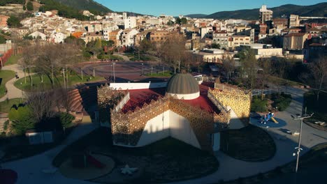 aerial view of the three wise men house in ibi alicante